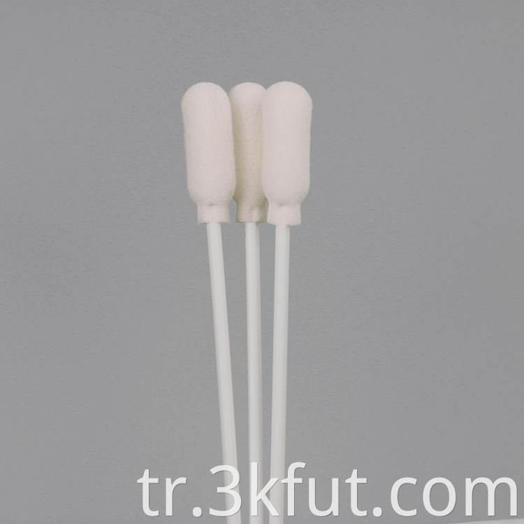 White PP Stick Foam Tip Swab